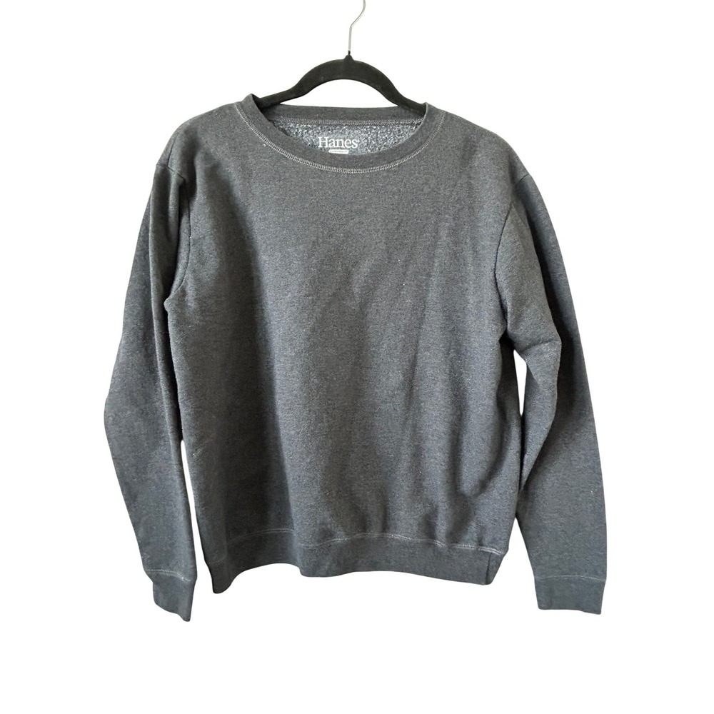 Hanes ComfortBlend EcoSmart Sweatshirt Medium Gray Excellent Crewneck Pullover